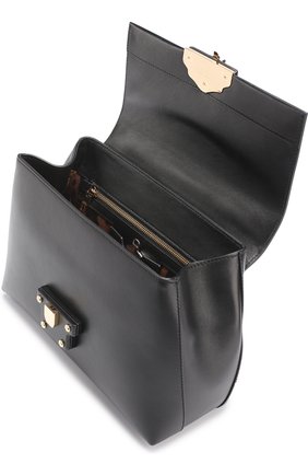 Женская сумка lucia medium с декорированной ручкой DOLCE & GABBANA черная цвета, арт. 0116/BB6322/AI286 купить в ЦУМ | Фото №3 Сумка Lucia medium с декорированной ручкой Dolce & Gabbana черная цвета | Фото №3