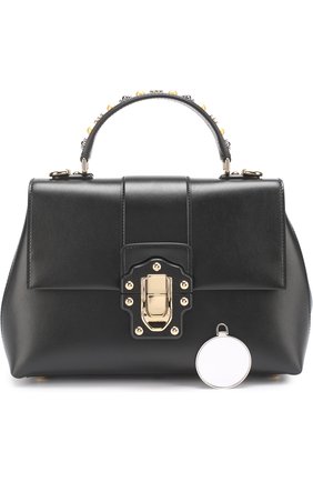 Женская сумка lucia medium с декорированной ручкой DOLCE & GABBANA черная цвета, арт. 0116/BB6322/AI286 купить в ЦУМ | Фото №4 Сумка Lucia medium с декорированной ручкой Dolce & Gabbana черная цвета | Фото №4