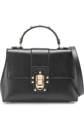 Женская сумка lucia medium с декорированной ручкой DOLCE & GABBANA черная цвета, арт. 0116/BB6322/AI286 купить в ЦУМ | Фото №5 Сумка Lucia medium с декорированной ручкой Dolce & Gabbana черная цвета | Фото №5
