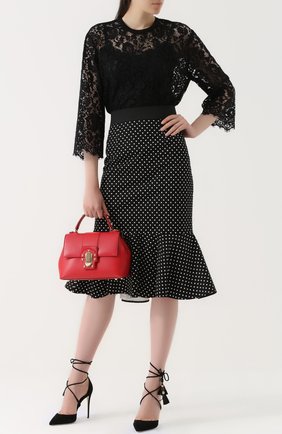 Женская сумка lucia small с декорированной ручкой DOLCE & GABBANA красная цвета, арт. 0116/BB6312/AI286 купить в ЦУМ | Фото №2 Сумка Lucia small с декорированной ручкой Dolce & Gabbana красная цвета | Фото №2