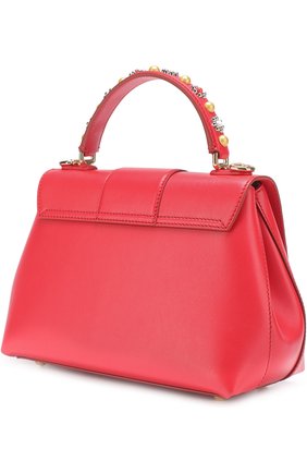 Женская сумка lucia small с декорированной ручкой DOLCE & GABBANA красная цвета, арт. 0116/BB6312/AI286 купить в ЦУМ | Фото №3 Сумка Lucia small с декорированной ручкой Dolce & Gabbana красная цвета | Фото №3