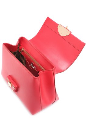 Женская сумка lucia small с декорированной ручкой DOLCE & GABBANA красная цвета, арт. 0116/BB6312/AI286 купить в ЦУМ | Фото №4 Сумка Lucia small с декорированной ручкой Dolce & Gabbana красная цвета | Фото №4