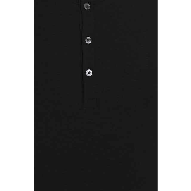 фото Хлопковая футболка хенли с длинными рукавами la perla