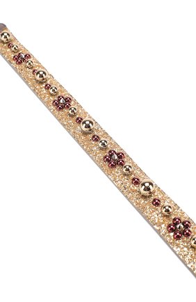 Кожаный ремень для сумки с аппликациями Dolce & Gabbana, золотого цвета, арт. 0116/BI0938/AG700 в ЦУМ | Фото №3 Кожаный ремень для сумки с аппликациями Dolce & Gabbana золотого цвета | Фото №3