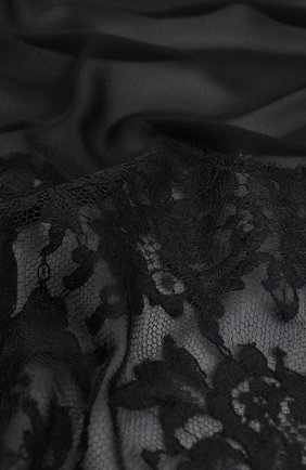 Женский черный платок с кружевной вставкой Dolce & Gabbana, арт. 0136/FS166A/G7JR0 купить в ЦУМ | Фото №2 Платок с кружевной вставкой Dolce & Gabbana черный | Фото №2
