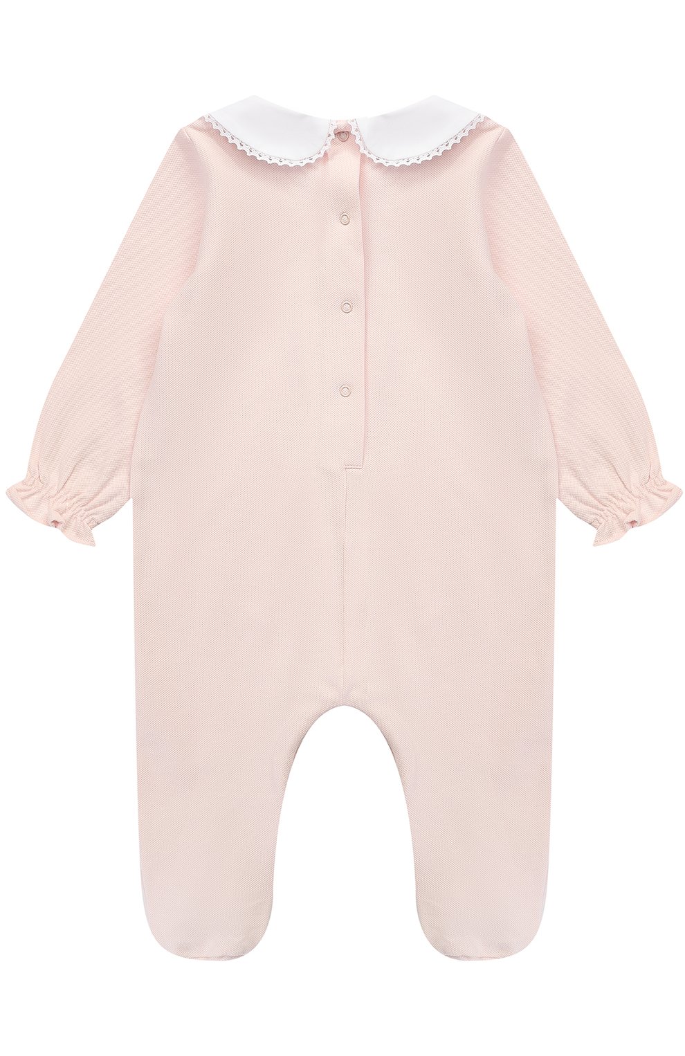 Детский хлопковая пижама с кружевной отделкой GUCCI розового цвета, арт. 463158/X5N21 | Фото 2 (Статус проверки: Проверена категория)