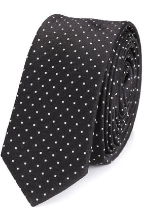 Шелковый галстук с узором Dolce & Gabbana, черного цвета, арт. 0135/GT142E/G0JEI в ЦУМ | Фото №1 Шелковый галстук с узором Dolce & Gabbana черного цвета | Фото №1