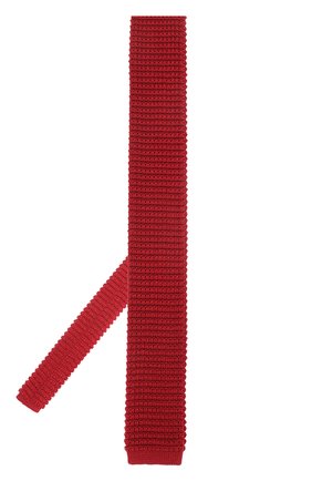 Мужской шелковый вязаный галстук LANVIN красного цвета, арт. 1990/TIE | Фото 2 (Материал: Шелк, Текстиль; Принт: Без принта)