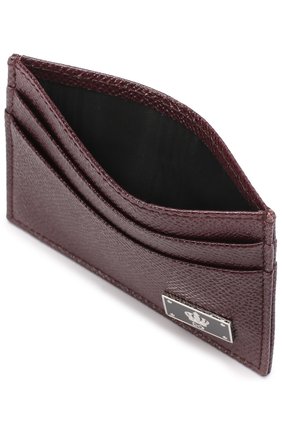 Кожаный футляр для кредитных карт Dolce & Gabbana, бордового цвета, арт. 0115/BP0330/AC967 в ЦУМ | Фото №3 Кожаный футляр для кредитных карт Dolce & Gabbana бордового цвета | Фото №3