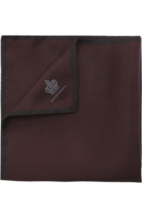 Мужской бордовый шелковый платок Dolce & Gabbana, арт. 0135/GR412E/G0U4C купить в ЦУМ | Фото №1 Шелковый платок Dolce & Gabbana бордовый | Фото №1