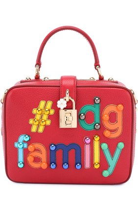 Женская сумка dolce soft с аппликацией dg family DOLCE & GABBANA красная цвета, арт. 0116/BB5953/AI201 купить в ЦУМ | Фото №1 Сумка Dolce Soft с аппликацией DG Family Dolce & Gabbana красная цвета | Фото №1