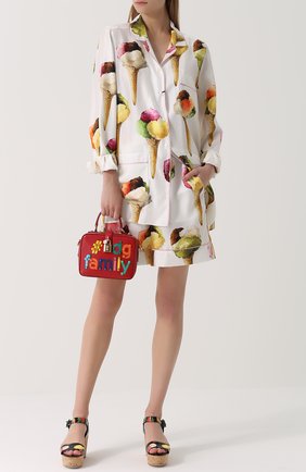 Женская сумка dolce soft с аппликацией dg family DOLCE & GABBANA красная цвета, арт. 0116/BB5953/AI201 купить в ЦУМ | Фото №2 Сумка Dolce Soft с аппликацией DG Family Dolce & Gabbana красная цвета | Фото №2