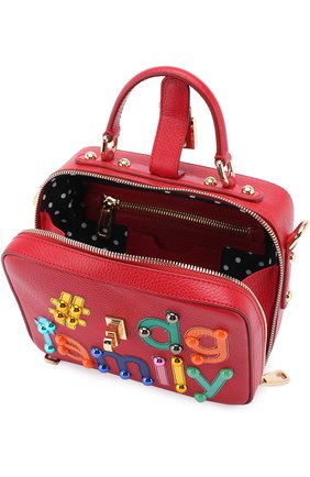Женская сумка dolce soft с аппликацией dg family DOLCE & GABBANA красная цвета, арт. 0116/BB5953/AI201 купить в ЦУМ | Фото №4 Сумка Dolce Soft с аппликацией DG Family Dolce & Gabbana красная цвета | Фото №4