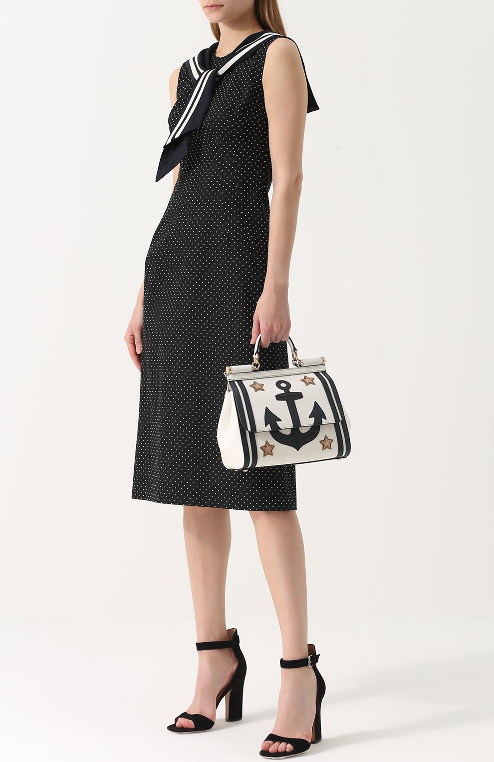 Женская сумка sicily medium с аппликацией DOLCE & GABBANA белая цвета, арт. 0116/BB6002/AI059 купить в ЦУМ | Фото №2 Сумка Sicily medium с аппликацией Dolce & Gabbana белая цвета | Фото №2