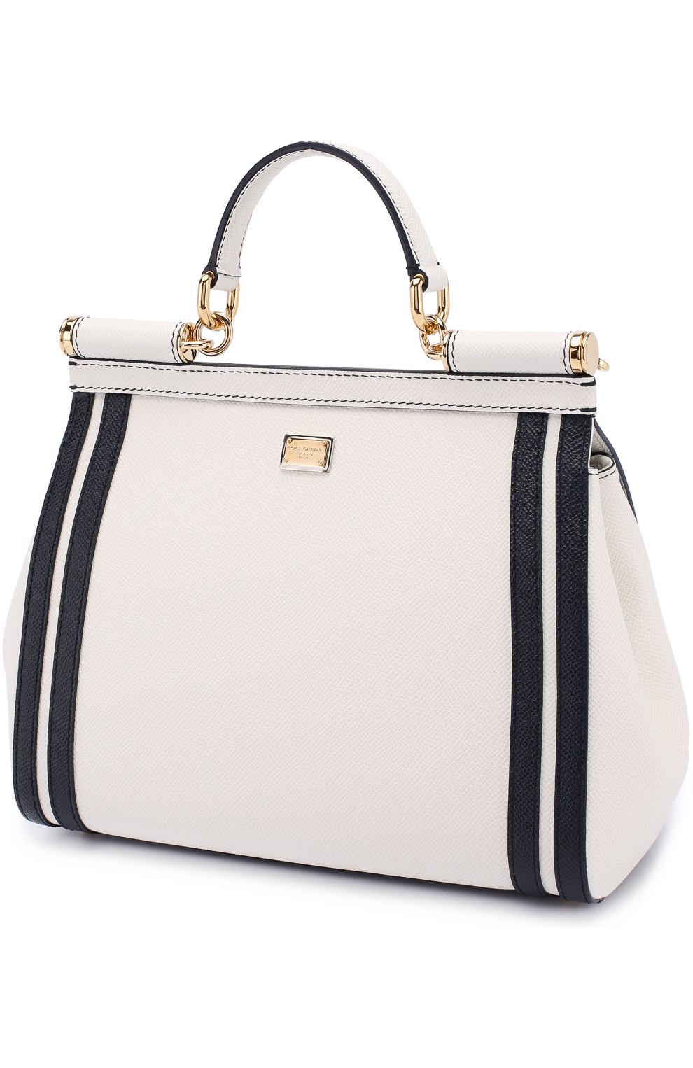 Женская сумка sicily medium с аппликацией DOLCE & GABBANA белая цвета, арт. 0116/BB6002/AI059 купить в ЦУМ | Фото №3 Сумка Sicily medium с аппликацией Dolce & Gabbana белая цвета | Фото №3
