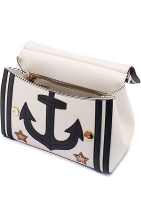 Женская сумка sicily medium с аппликацией DOLCE & GABBANA белая цвета, арт. 0116/BB6002/AI059 купить в ЦУМ | Фото №4 Сумка Sicily medium с аппликацией Dolce & Gabbana белая цвета | Фото №4