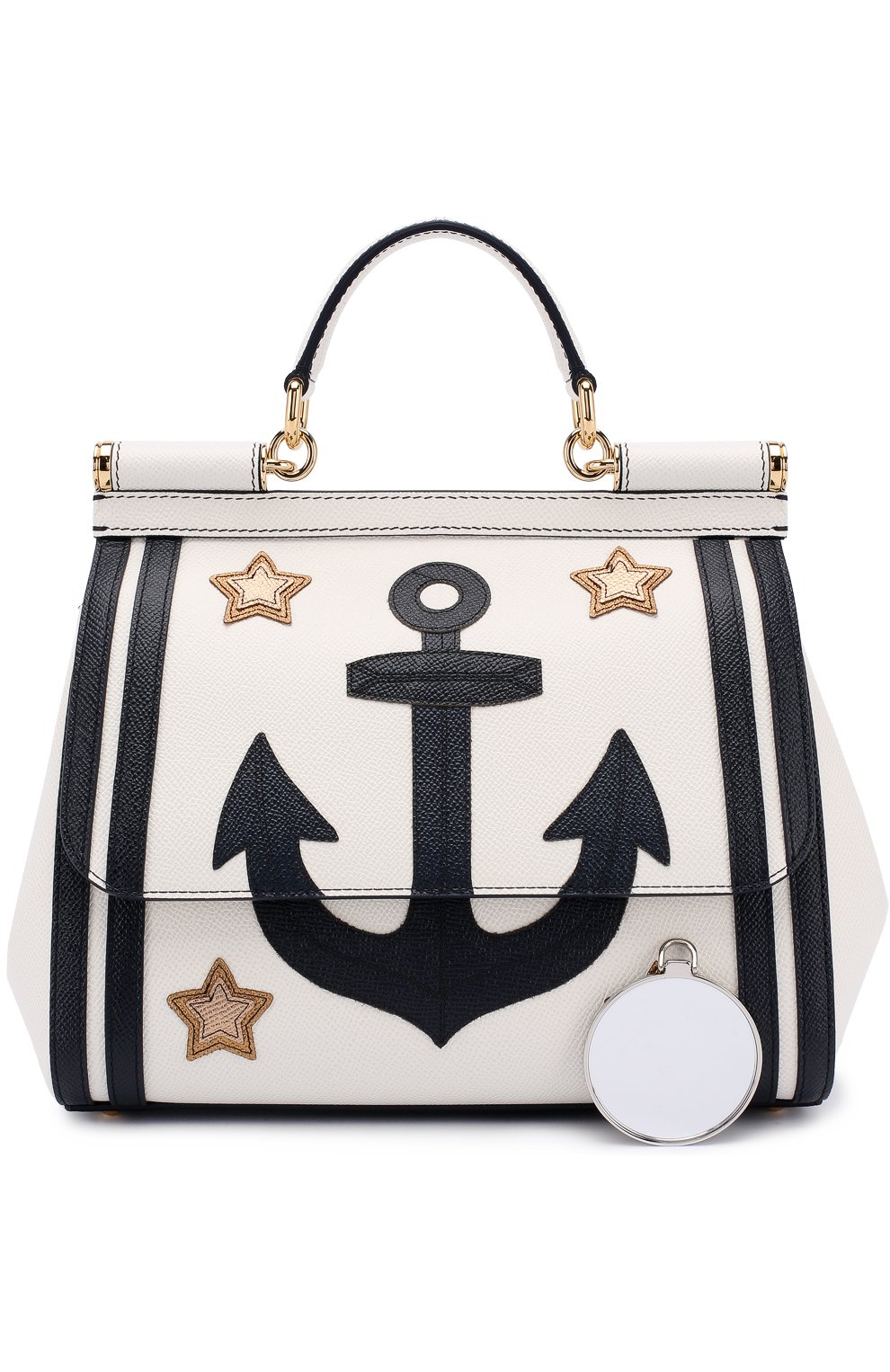 Женская сумка sicily medium с аппликацией DOLCE & GABBANA белая цвета, арт. 0116/BB6002/AI059 купить в ЦУМ | Фото №6 Сумка Sicily medium с аппликацией Dolce & Gabbana белая цвета | Фото №6