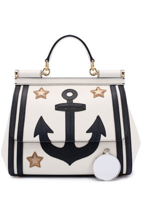 Женская сумка sicily medium с аппликацией DOLCE & GABBANA белая цвета, арт. 0116/BB6002/AI059 купить в ЦУМ | Фото №6 Сумка Sicily medium с аппликацией Dolce & Gabbana белая цвета | Фото №6