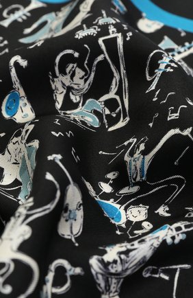Мужской черный шелковый платок с принтом Dolce & Gabbana, арт. 0135/GR412E/G0WEJ купить в ЦУМ | Фото №3 Шелковый платок с принтом Dolce & Gabbana черный | Фото №3