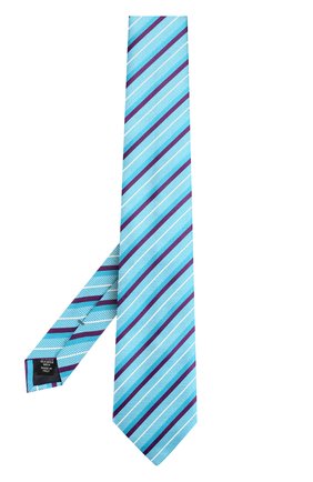 Мужской шелковый галстук с узором ERMENEGILDO ZEGNA бирюзового цвета, арт. Z9E601XW | Фото 2 (Материал: Текстиль, Шелк; Принт: С принтом)