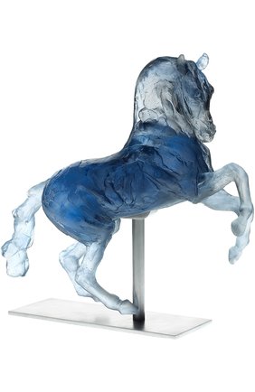 Скульптура "лошадь александра македонского" DAUM синего цвета, арт. 03879 | Фото 1 (Статус проверки: Проверена категория; Ограничения доставки: fragile-2)