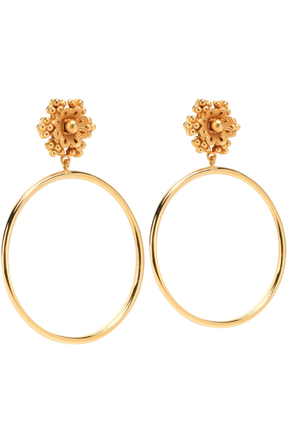 Женские золотые серьги-клипсы с подвесками-кольцами Dolce & Gabbana, арт. 0136/WEJ4F1/W0001 купить в ЦУМ | Фото №2 Серьги-клипсы с подвесками-кольцами Dolce & Gabbana золотые | Фото №2