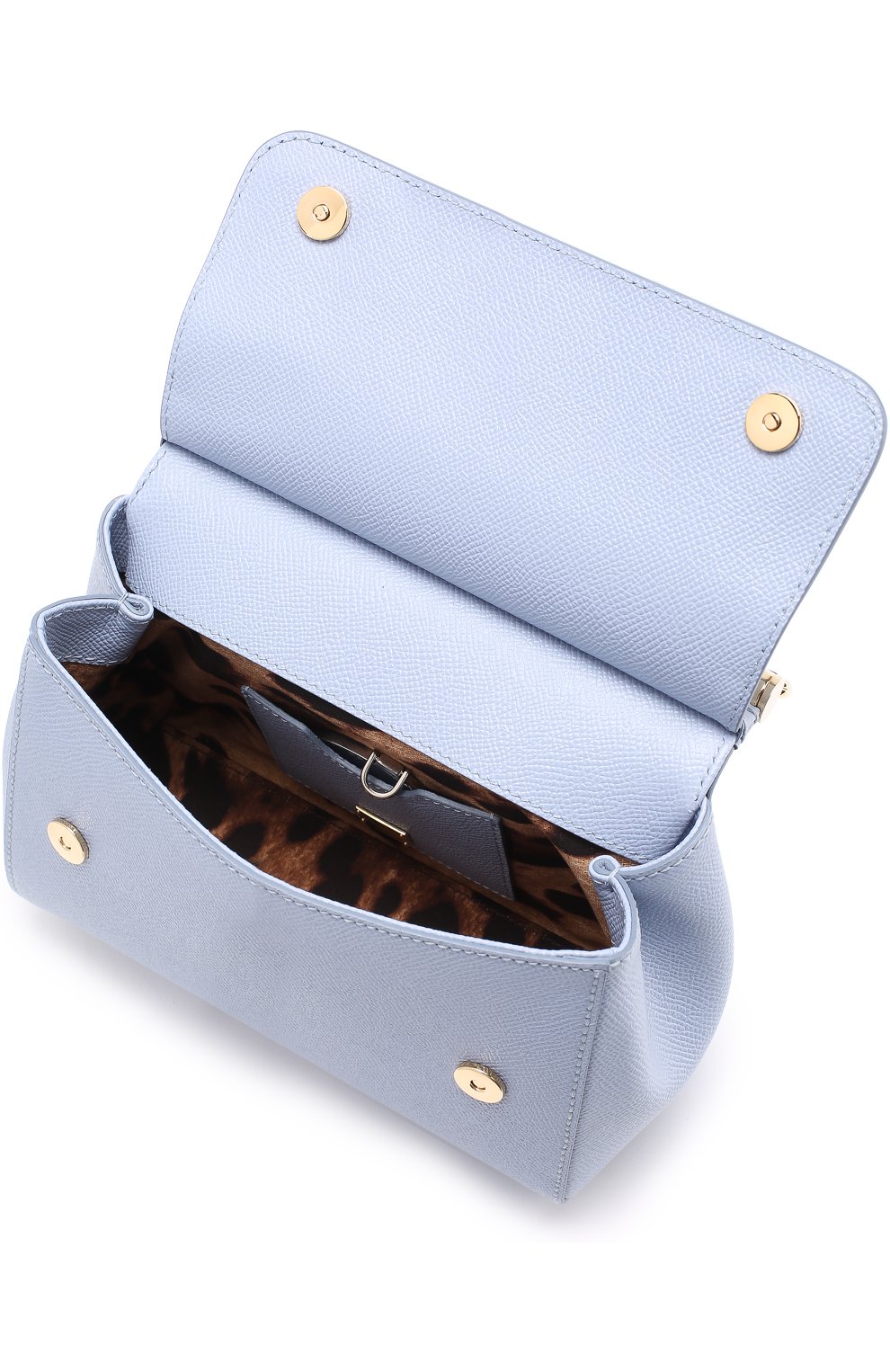 Женская сумка sicily small с декорированной ручкой DOLCE & GABBANA голубая цвета, арт. 0116/BB6003/AI352 купить в ЦУМ | Фото №4 Сумка Sicily small с декорированной ручкой Dolce & Gabbana голубая цвета | Фото №4
