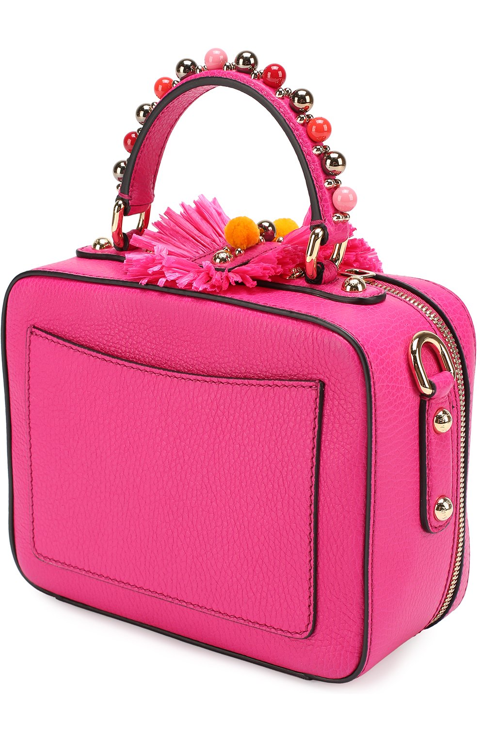 Женская сумка dolce soft с декором DOLCE & GABBANA фуксия цвета, арт. 0116/BB5953/AG832 купить в ЦУМ | Фото №2 Сумка Dolce Soft с декором Dolce & Gabbana фуксия цвета | Фото №2