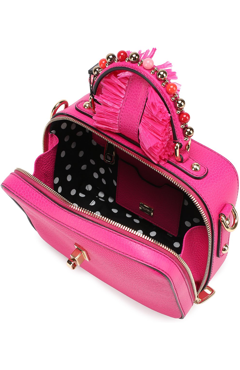 Женская сумка dolce soft с декором DOLCE & GABBANA фуксия цвета, арт. 0116/BB5953/AG832 купить в ЦУМ | Фото №3 Сумка Dolce Soft с декором Dolce & Gabbana фуксия цвета | Фото №3
