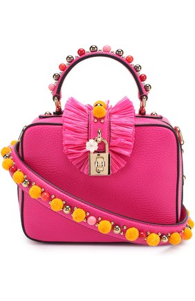 Женская сумка dolce soft с декором DOLCE & GABBANA фуксия цвета, арт. 0116/BB5953/AG832 купить в ЦУМ | Фото №4 Сумка Dolce Soft с декором Dolce & Gabbana фуксия цвета | Фото №4