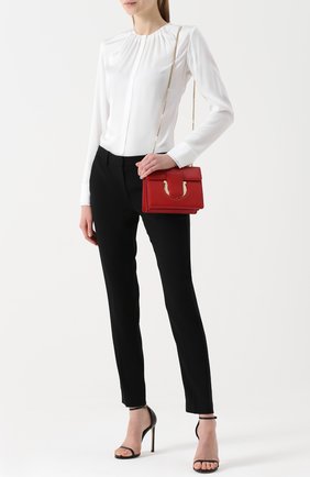 Женская красная клатч gancio на цепочке Salvatore Ferragamo, арт. 677209 купить в ЦУМ | Фото №1 Клатч Gancio на цепочке Salvatore Ferragamo красная | Фото №1