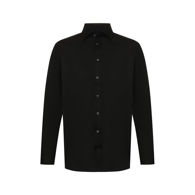 Хлопковая сорочка Eton черного цвета