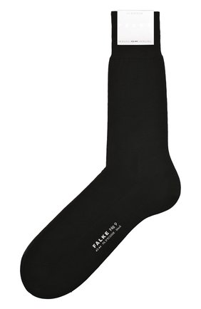 Мужские хлопковые носки FALKE черного цвета, арт. 14651 | Фото 1 (Материал внешний: Хлопок; Кросс-КТ: бельё; Статус проверки: Проверена категория)