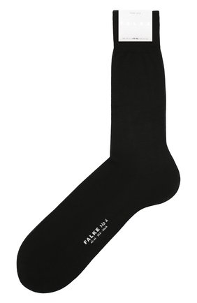 Мужские шелковые носки FALKE черного цвета, арт. 14661 | Фото 1 (Материал внешний: Шелк; Кросс-КТ: бельё; Статус проверки: Проверена категория)