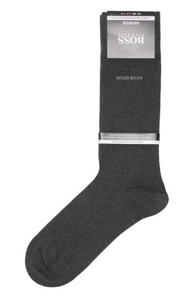 Мужские хлопковые носки BOSS серого цвета, арт. 50272198 | Фото 1 (Материал внешний: Хлопок; Кросс-КТ: бельё)