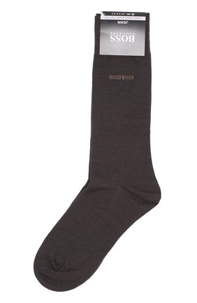 Мужские носки из смеси шерсти и хлопка BOSS коричневого цвета, арт. 50272219 | Фото 1 (Материал внешний: Шерсть; Кросс-КТ: бельё)