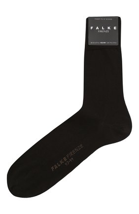 Мужские хлопковые носки firenze FALKE темно-коричневого цвета, арт. 14684 | Фото 1 (Материал внешний: Хлопок; Кросс-КТ: бельё; Статус проверки: Проверена категория)
