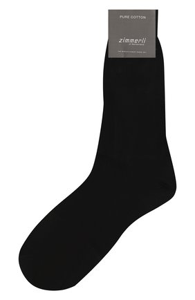 Мужские хлопковые носки ZIMMERLI черного цвета, арт. 2521 | Фото 1 (Кросс-КТ: бельё; Материал внешний: Хлопок; Статус проверки: Проверено, Проверена категория)