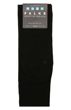 Мужские хлопковые носки sensitive malaga FALKE черного цвета, арт. 14646 | Фото 1 (Материал внешний: Хлопок; Кросс-КТ: бельё; Статус проверки: Проверена категория)