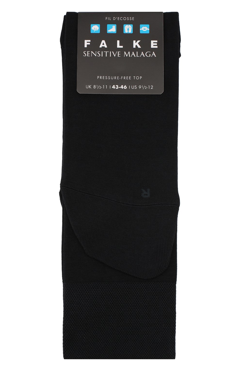 Мужские хлопковые носки sensitive malaga FALKE темно-синего цвета, арт. 14646 | Фото 1 (Кросс-КТ: бельё; Материал внешний: Хлопок; Статус проверки: Проверена категория)