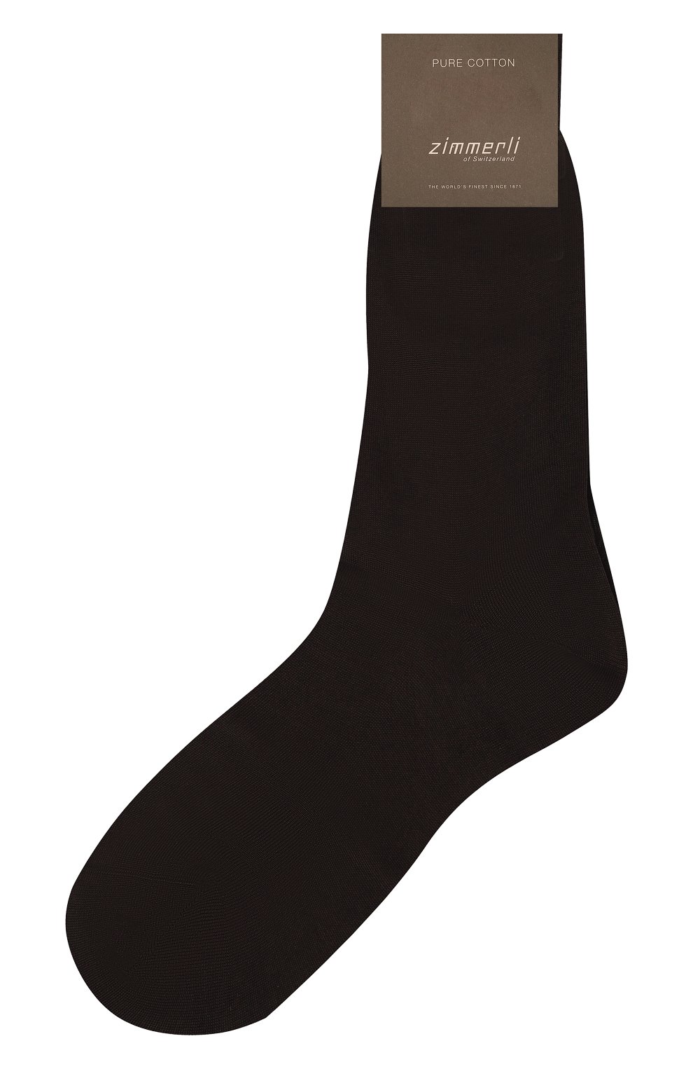 Мужские хлопковые носки ZIMMERLI темно-коричневого цвета, арт. 2501 | Фото 1 (Кросс-КТ: бельё; Материал внешний: Хлопок; Статус проверки: Проверено, Проверена категория)