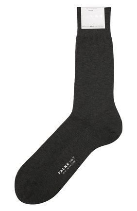 Мужские хлопковые носки FALKE серого цвета, арт. 14651 | Фото 1 (Материал внешний: Хлопок; Кросс-КТ: бельё; Статус проверки: Проверена категория)