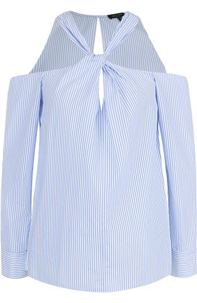 Женская голубая блуза в полоску с открытыми плечами Rag&Bone, арт. W274A363W купить в ЦУМ | Фото №1 Женская блуза в полоску с открытыми плечами Rag&Bone, цвет голубой, арт. W274A363W в ЦУМ | Фото №1