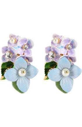 Женские золотые серьги-клипсы с цветочным декором и кристаллами swarovski Dolce & Gabbana, арт. 0136/WEJ6F4/W1111 купить в ЦУМ | Фото №1 Серьги-клипсы с цветочным декором и кристаллами Swarovski Dolce & Gabbana золотые | Фото №1