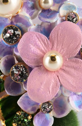 Женские золотые серьги-клипсы с цветочным декором и кристаллами swarovski Dolce & Gabbana, арт. 0136/WEJ6F5/W1111 купить в ЦУМ | Фото №3 Серьги-клипсы с цветочным декором и кристаллами Swarovski Dolce & Gabbana золотые | Фото №3