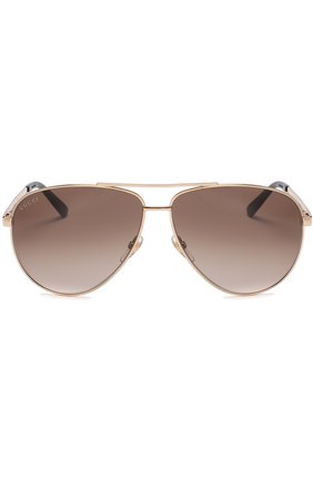Женские солнцезащитные очки GUCCI золотого цвета по цене 19500 руб., арт. 2281 J5G | Фото 2 Женские солнцезащитные очки GUCCI золотого цвета, арт. 2281 J5G | Фото 2