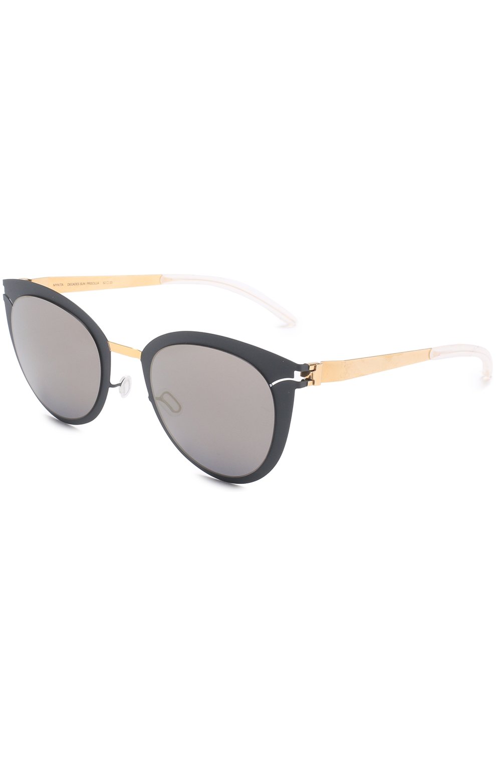 Женские солнцезащитные очки MYKITA черного цвета, арт. PRISCILLA/G0LD/INDIG0/BRILLIANTBLUE | Фото 1