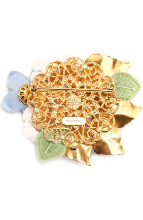 Женская золотая брошь с цветочным декором и кристаллами swarovski Dolce & Gabbana, арт. 0136/WPJ6F6/W1111 купить в ЦУМ | Фото №2 Брошь с цветочным декором и кристаллами Swarovski Dolce & Gabbana золотая | Фото №2