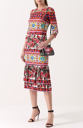 Женская сумка sicily micro с принтом DOLCE & GABBANA розовая цвета, арт. 0116/BB6271/AC826 купить в ЦУМ | Фото №2 Сумка Sicily micro с принтом Dolce & Gabbana розовая цвета | Фото №2