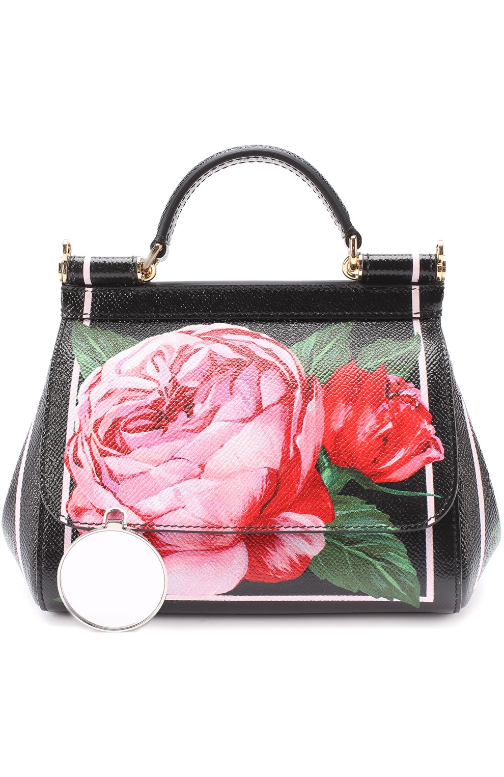 Женская сумка sicily micro с принтом DOLCE & GABBANA розовая цвета, арт. 0116/BB6271/AC826 купить в ЦУМ | Фото №5 Сумка Sicily micro с принтом Dolce & Gabbana розовая цвета | Фото №5